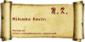 Mikuska Kevin névjegykártya